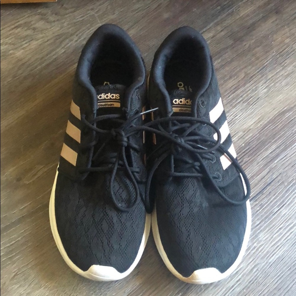 Adidas Black shoes with rose gold